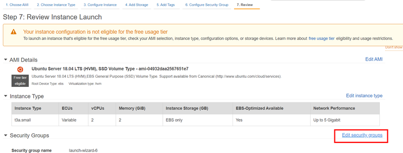 EC2 Security Group step