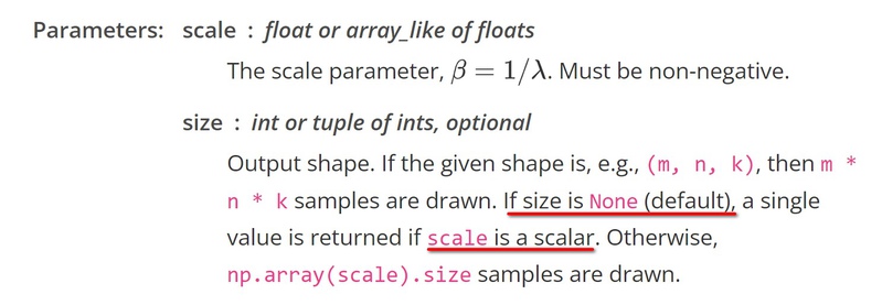 exponential random in python