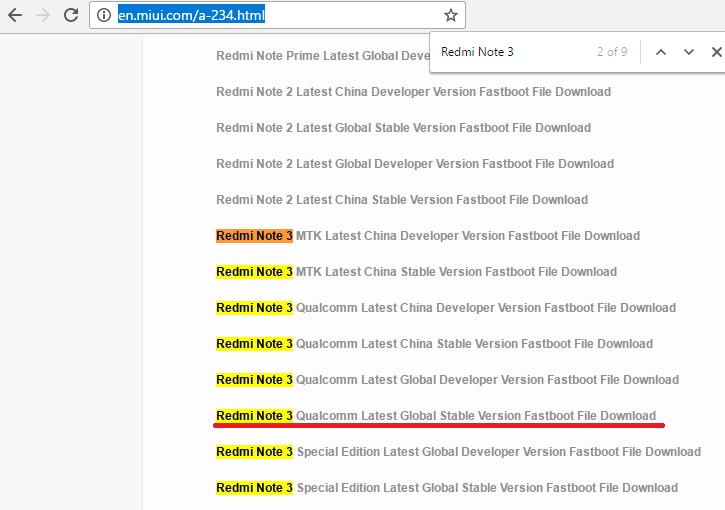 Firmware for fastboot mode which we will use can be downloaded on mi.com