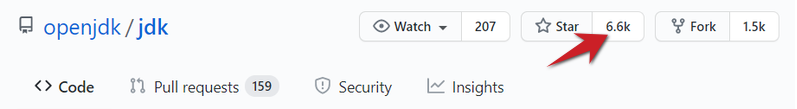 jdk github stars