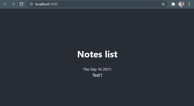 Notes list look on our dev server