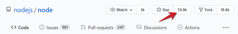 node github stars