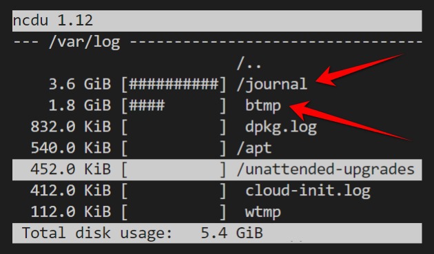 The fastest way to clean up disk space on server